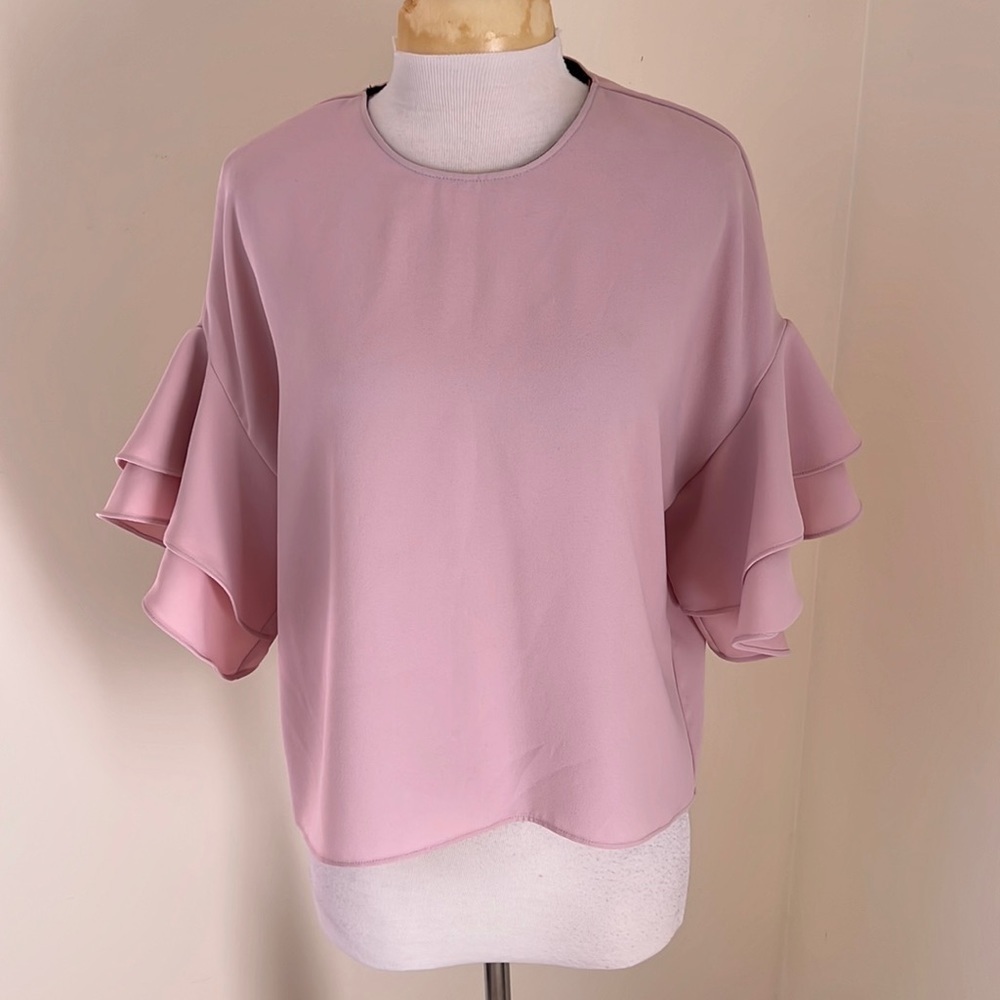 ZARA woman size S dusky pink layered sleeve top